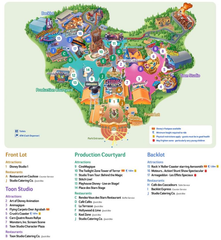 Plan des parcs Disneyland Paris
